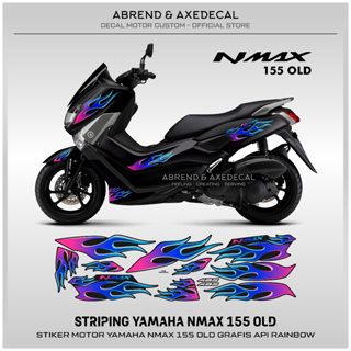 สติกเกอร์ ลายกราฟฟิค NMAX OLD สีรุ้ง สําหรับติดตกแต่งรถจักรยานยนต์ YAMAHA NMAX OLD