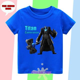 เสื้อยืด พิมพ์ลาย Titan CAMERAMAN UPGRADE พรีเมี่ยม สําหรับเด็ก [ฟรีชื่อพิมพ์]