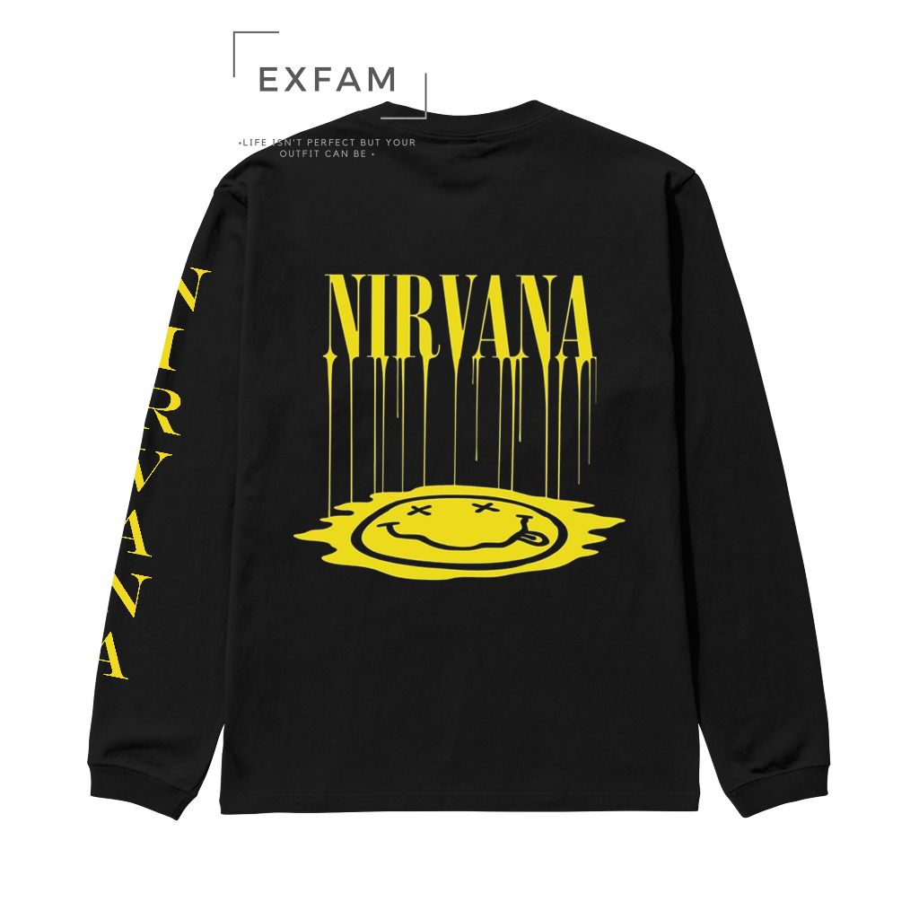 เสื้อยืดแขนยาว-พิมพ์ลายวง-nirvana