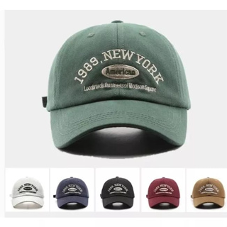 หมวกเบสบอล ปักลาย NEW YORK 1989 แฟชั่นสําหรับผู้ชาย และผู้หญิง