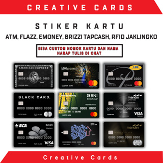 Atm Skin CARD สติกเกอร์ไวนิล เคลือบเงา ลาย Debit Credit Emoney Flazz Etoll Tap-Cash RFID Etc สําหรับติดตกแต่งรถยนต์