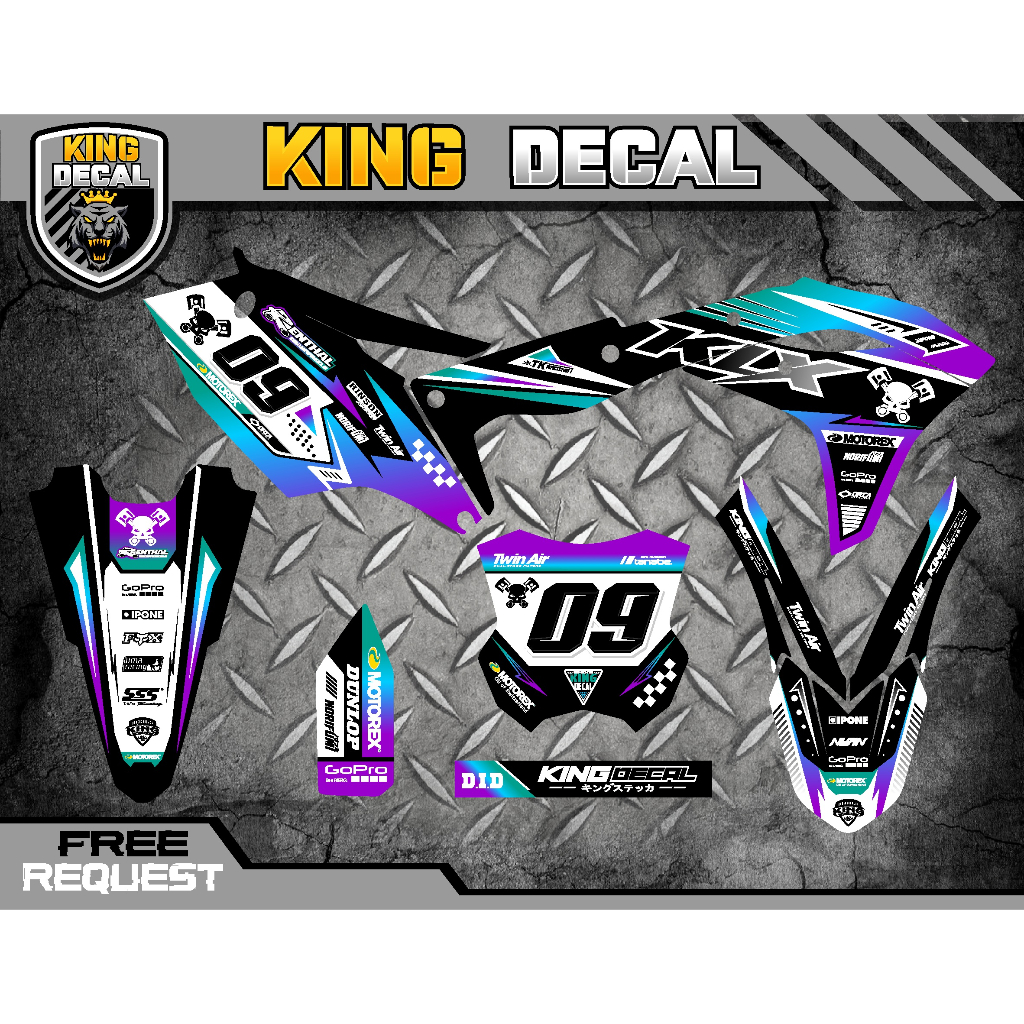 สติกเกอร์รูปลอก KX 250 DECAL KX 450 KXF 250 DECAL KXF 450 47 | Shopee ...