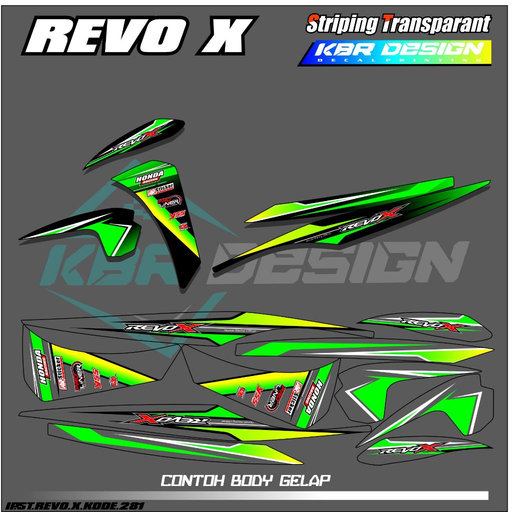 REVO X HONDA REVO X MOTORCYCLE STRIPING STICKERS - SIMPLE GRAPHIC LIST ...