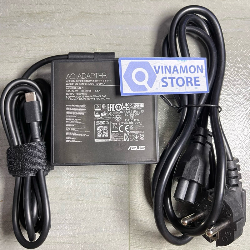 20v 5A 100W USB Type-C อะแดปเตอร์ชาร์จ Asus ROG Flow X13 GV301 Z13 A20 ...