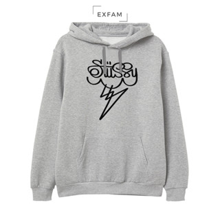 Stussy Lightning เสื้อแจ็กเก็ต มีฮู้ด คุณภาพสูง สไตล์เกาหลี