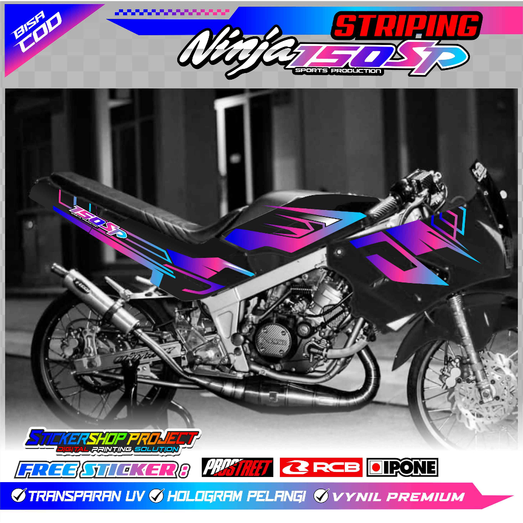 KAWASAKI NINJA 150 SP VARIATION STRIPING / NINJA SSR MOTORCYCLE ...