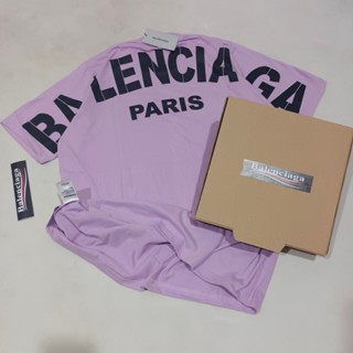 เสื้อยืด พิมพ์ลายโลโก้ HITAM Balenciaga Lilac สีดํา สําหรับผู้ชาย