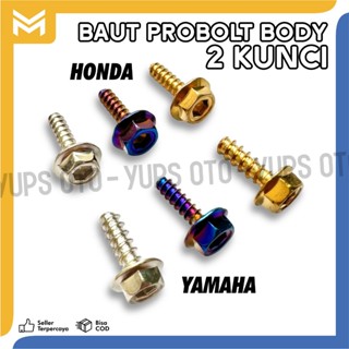 Probolt BODY สลักเกลียวโครเมี่ยมโครเมี่ยมโครเมี่ยมโครเมี่ยม โครเมี่ยม โครเมี่ยม สีทอง ทูโทน ทูโทน 2 โทน รถจักรยานยนต์ HONDA YAMAHA ราคาสากล 1 ชิ้น / 1 ชิ้น