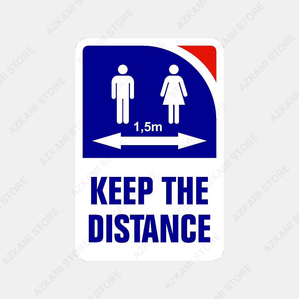 แผ่นป้ายอลูมิเนียม Keep Your Distance ขนาด 20 ซม. x 30 ซม. | Shopee ...
