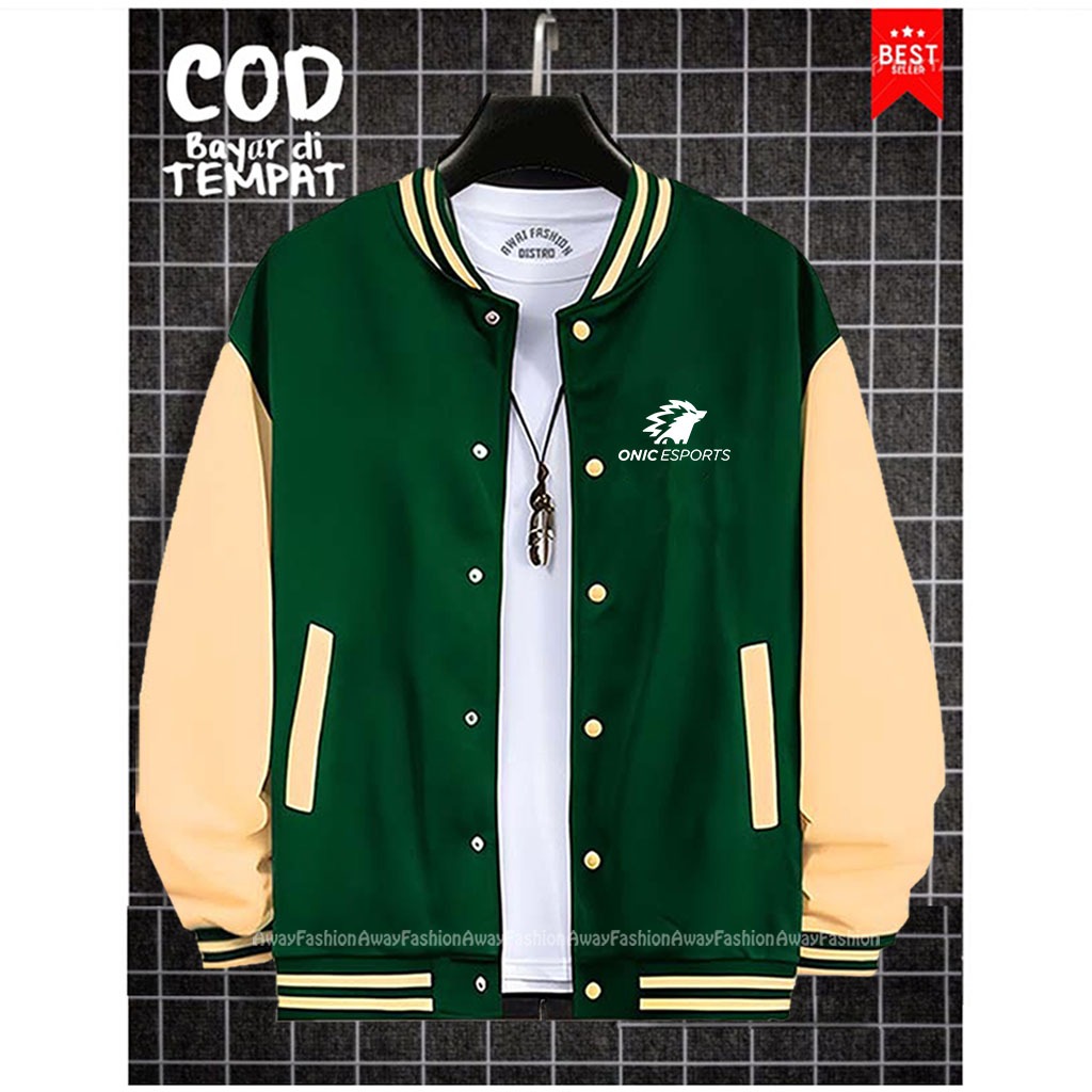 ฟรี Varsity Jacket ปุ่มข้อความสีขาว Onic Esporst 09 ล่าสุด Distro ...