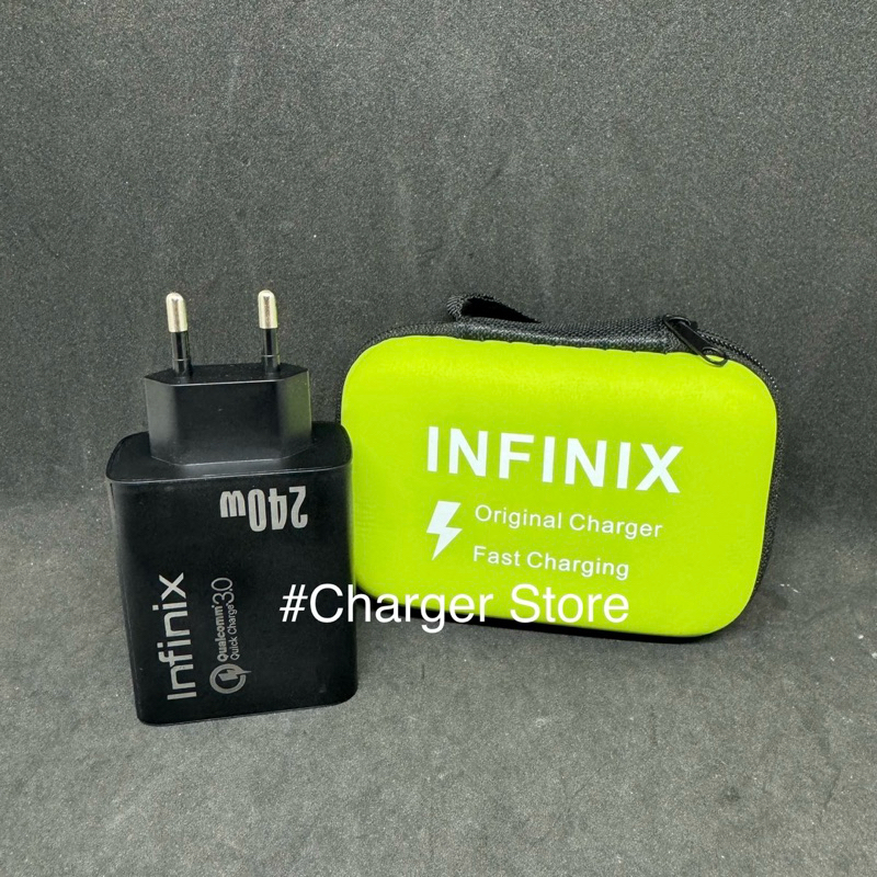 Hitam Infinix 240W Black Charger Shell