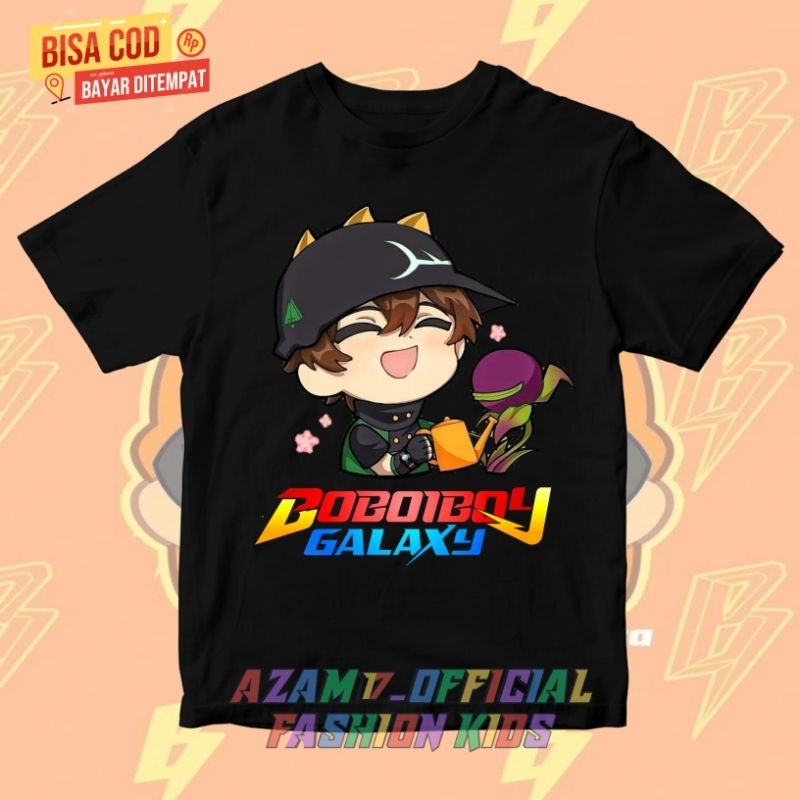 Boboiboy DAUN เสื้อยืดเด็กชื่อฟรี/BOBOIBOY GALAXY ELEMENT Leaf ...