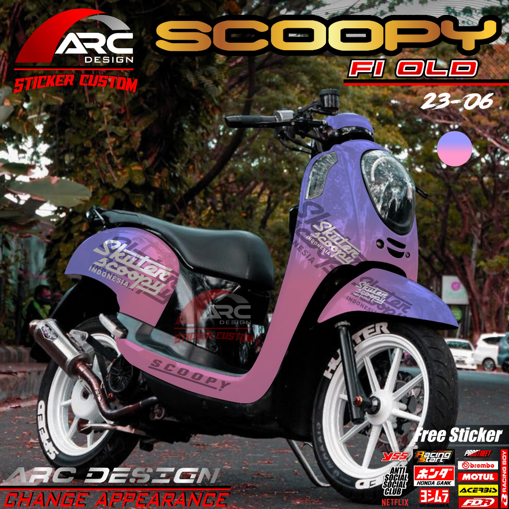 ใหม่ล่าสุด Decal สติกเกอร์ Scoopy FI เก่า Full body - Scotlet สติกเกอร์ ...