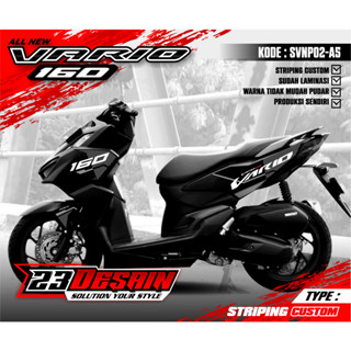 Hitam STRIPING VARIO 160 MALAYSIA STRIPING VARIO MALAYSIA STRIPING SVNP02 สีดํา