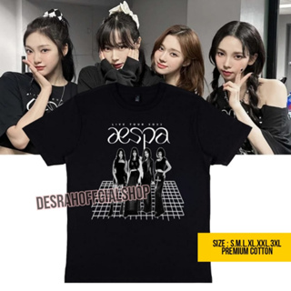 เสื้อยืด พิมพ์ลาย Kpop aespa LIVE TOUR ปี 2023