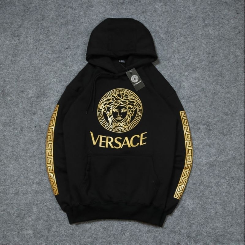 versace-เสื้อแจ็กเก็ตกันหนาว-มีฮู้ด-ลายโลโก้