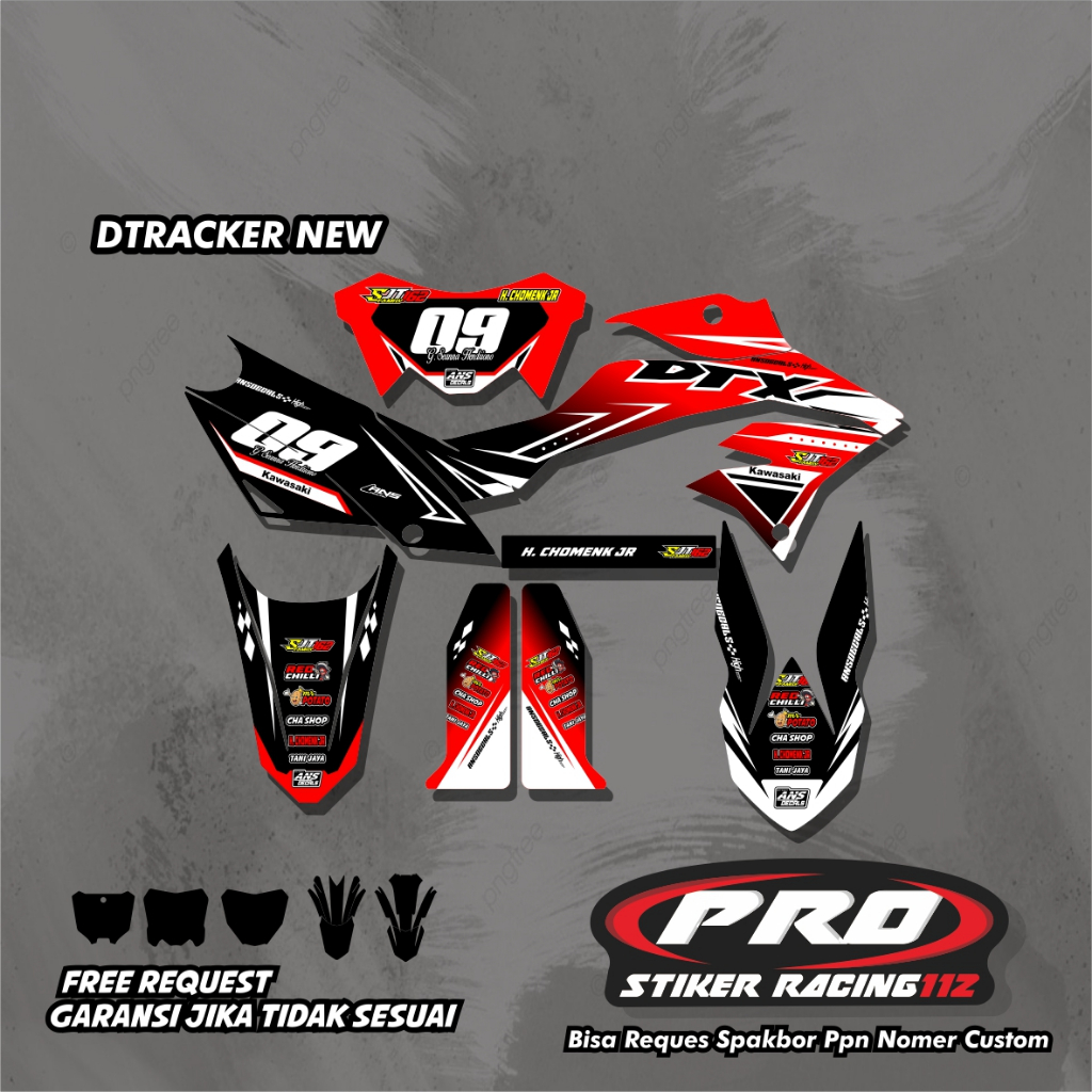 ใหม่ สติ๊กเกอร์แถบ D-tracker ดีไซน์ใหม่ล่าสุด ขอฟรี ชื่อ หมายเลข สี ฯลฯ ...