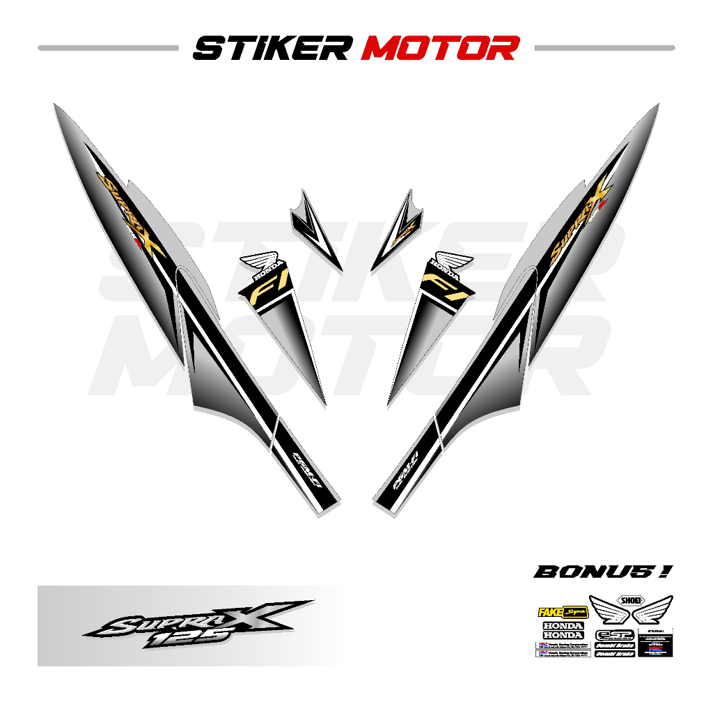 Sp33 STRIPING STICKER LIS STICKER VARIATIONS HONDA SUPRA | Shopee Thailand