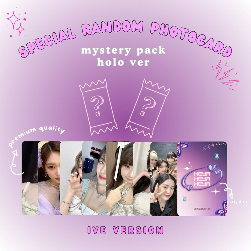 พิเศษ IVE Random Photocard Mystery pack ( 2 holo ชิ้น/แพ็ค) | Shopee ...