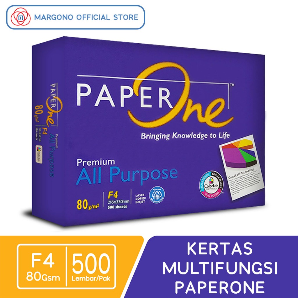 Paperone All Purpose HVS F4 กระดาษ 80 แกรม - 500 แผ่น | Shopee Thailand