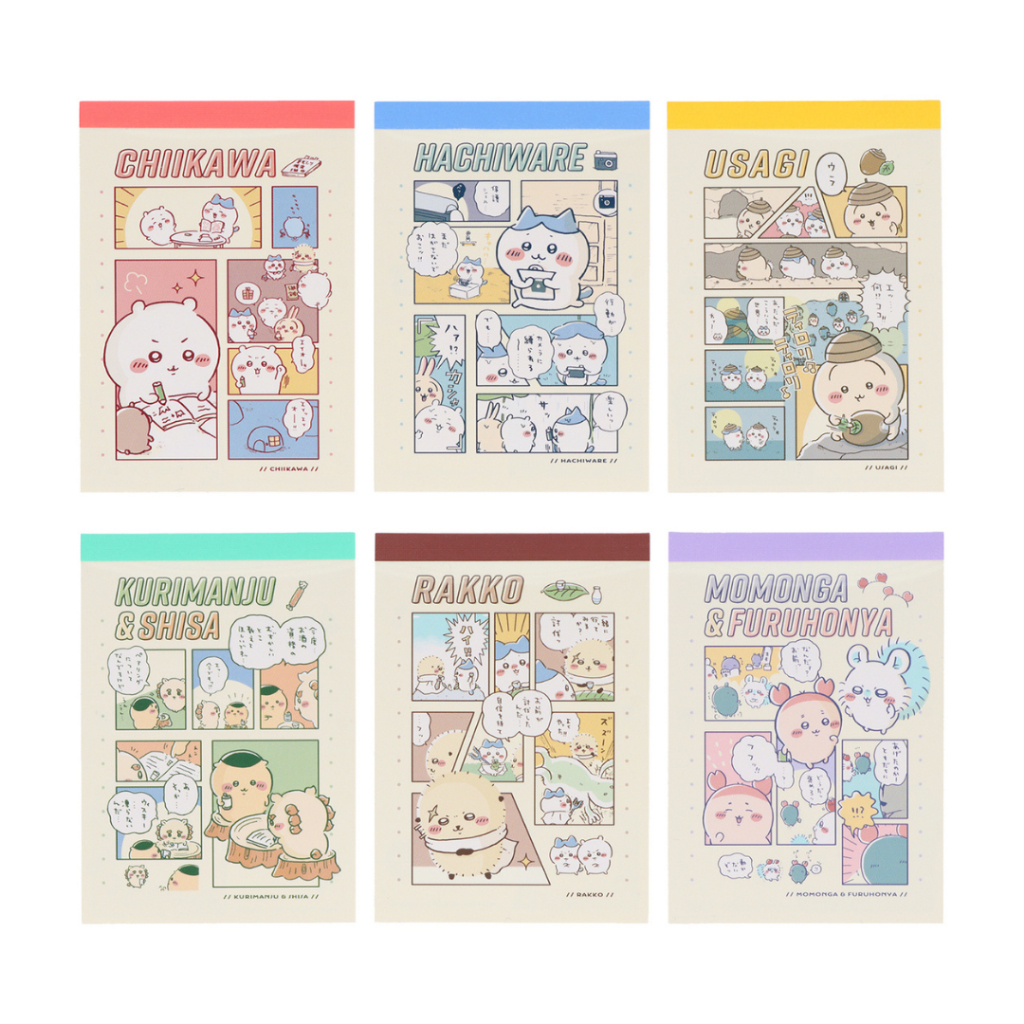 Mini Memo Pad Chikawa ฉากการ์ตูน Hachiware Usagi Momonga Furuohnanya ...