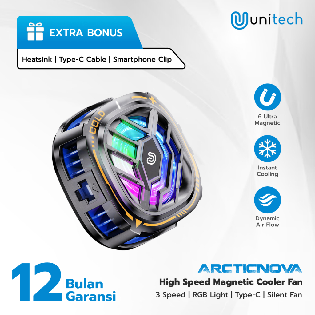 Arcticnova Unitech X76 Pro Cooler Funcooler HP Cooler พร้อมจอแสดงผล RGB ...