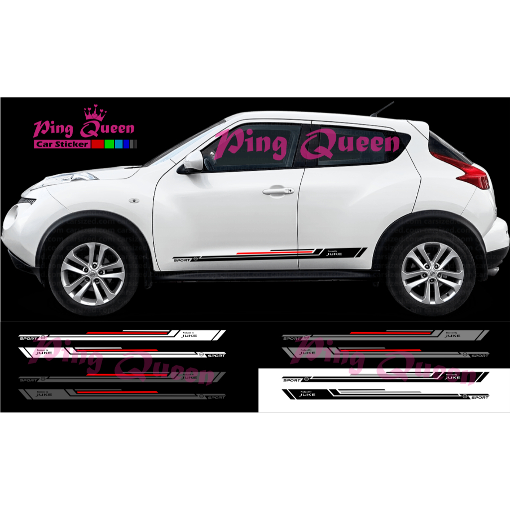 Juke Side BODY STICKER LIST ล่าสุด MOTIF CUTTING NISSAN JUKA สติกเกอร์ ...