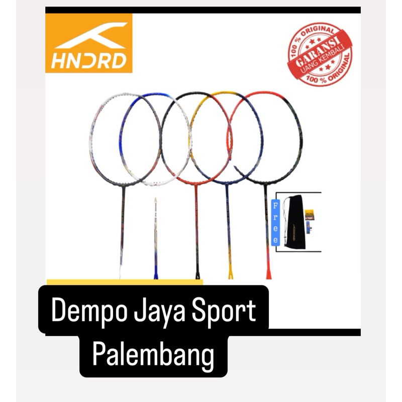 HUNDRED Power Ray 900 Racchetta Da Badminton In Carbonio - 79g, Pre-incordata, Tensione Max 14,5 Kg, Copertura Inclusa, Unisex Adulto