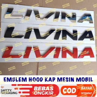 โลโก้สัญลักษณ์ Livina สีดํา โครเมี่ยม สีแดง + สําหรับรถยนต์