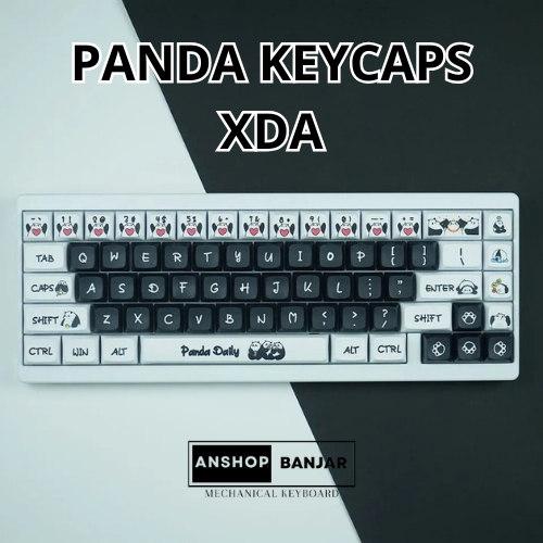 Panda Keycaps XDA Black & White PBT Mechanical keyboard keycap ชุด ...