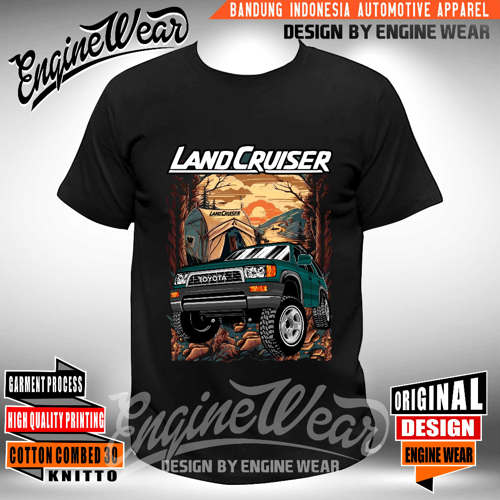 เสื้อยืด-พิมพ์ลายรถยนต์-jeep-land-cruiser-vx80-offroad-4wd-4x4-lc-vx80