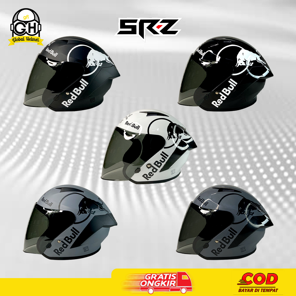 หมวกกันน็อค SRZ HELIOZ MOTIF RED BULL SERIES รุ่น JPR RR15 | Shopee ...