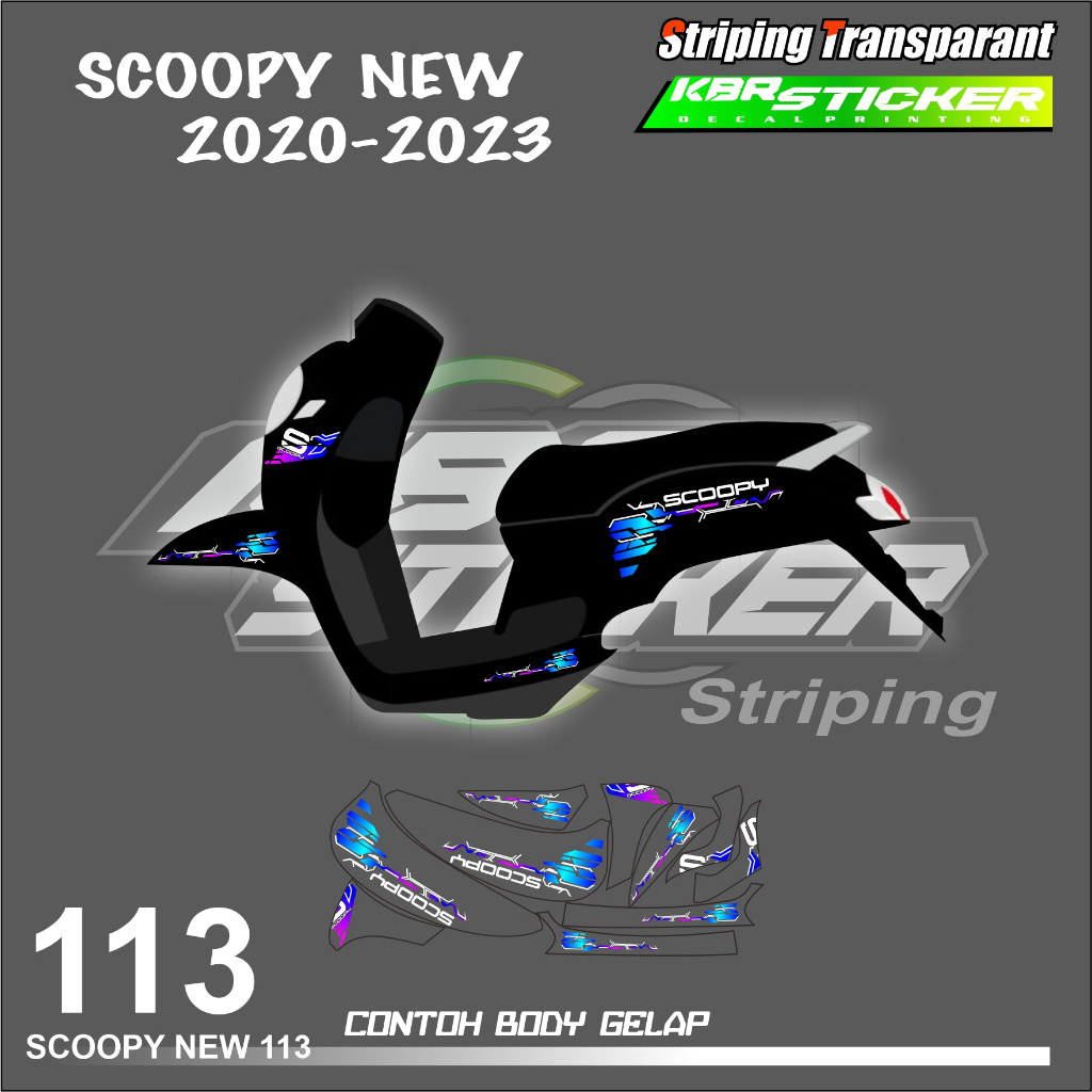 SCOOPY ใหม่ 2020-2023 HONDA SCOOPY MOTORCYCLE STRIPING STICKER ใหม่ ...