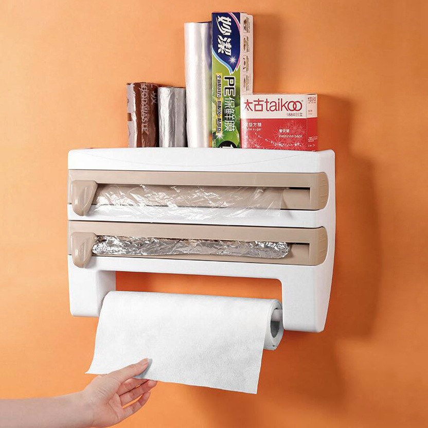 Multifunction KITCHEN RACK 4in1 ม้วนม้วน TISSUE HOLDER คลิปหนีบครัว ...