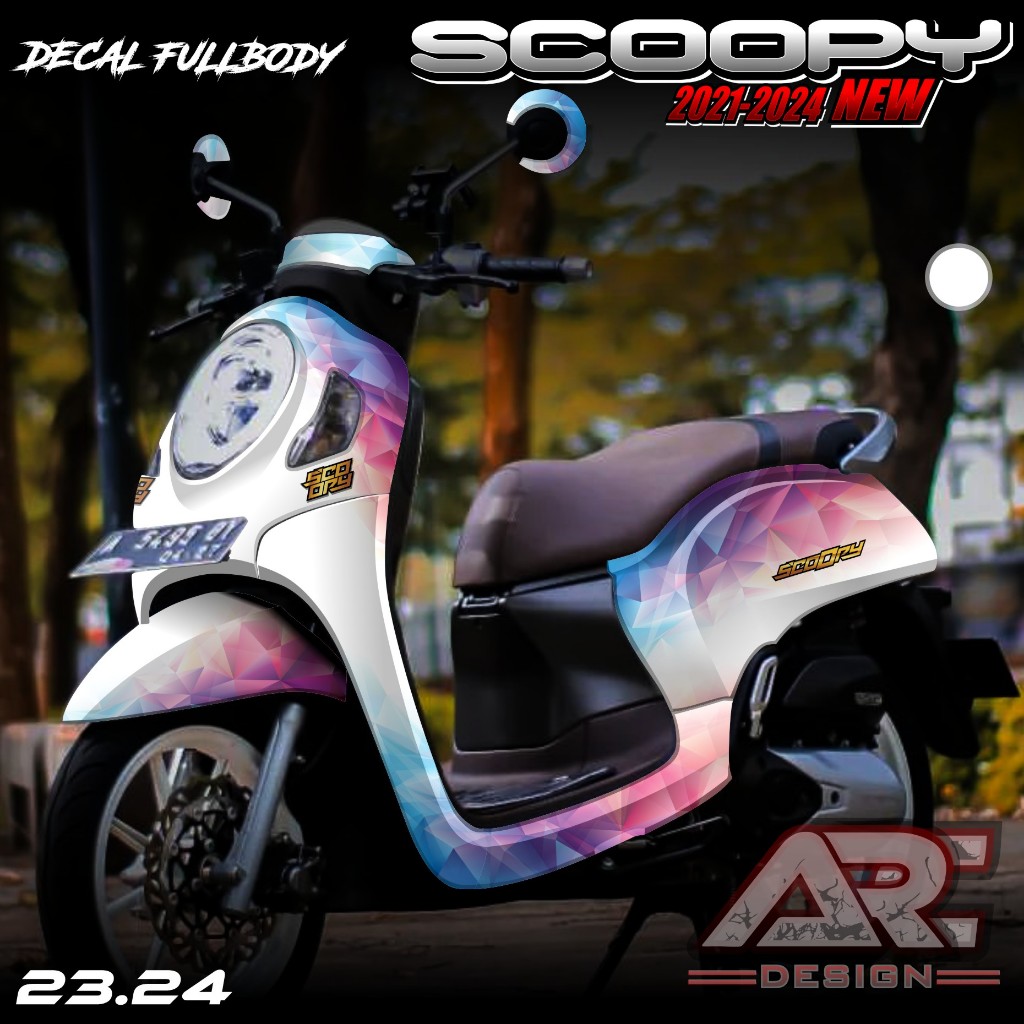 ใหม่ล่าสุดสติ๊กเกอร์รูปลอก Honda All New Scoopy Prestige Fashion 2021 ...