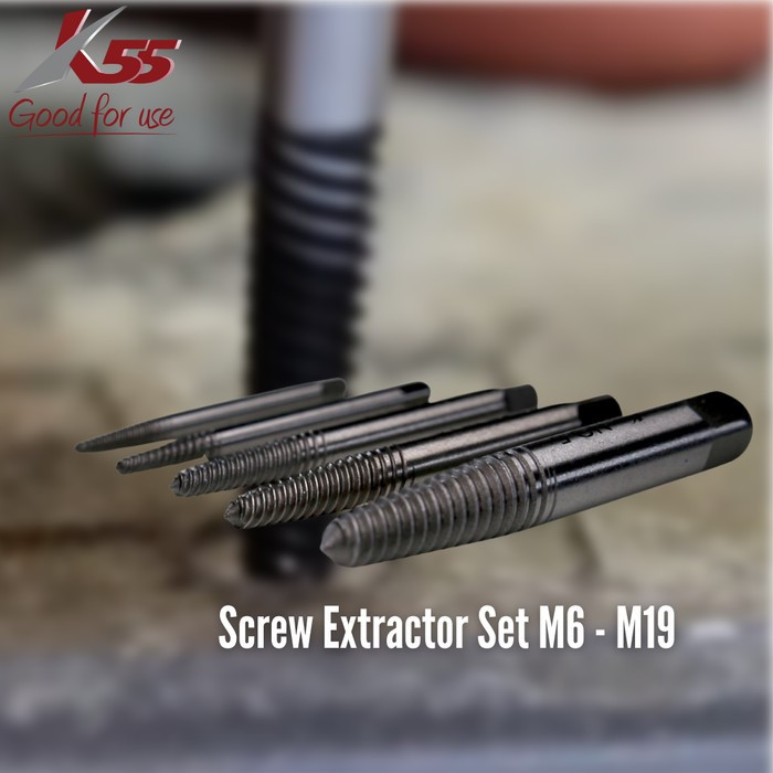 ชุดเครื่องเปิดสลักเกลียวที่เสียหาย Reverse Tap/Screw Extractor ยี่ห้อ ...