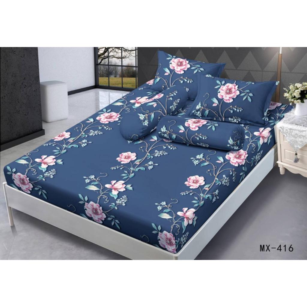 แผ่น Blue Pink Flower Motips Aesthetic Bolsters Pillow Set MX416 100 ...