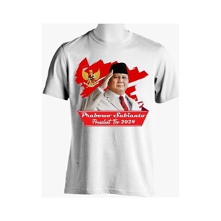 เสื้อยืด ผ้าฝ้าย พิมพ์ลาย prabowo Sogan สไตล์ย้อนยุค สําหรับผู้หญิง และผู้ชาย 2024