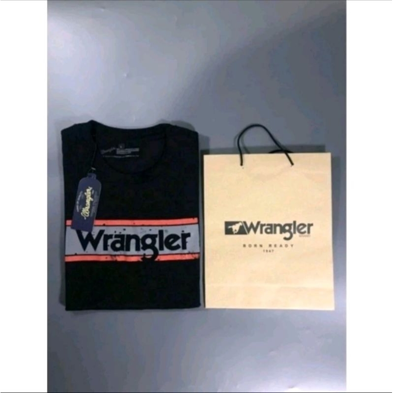 เสื้อยืดผ้าฝ้าย-พิมพ์ลาย-wrangler-strip-ฟรีถุงกระดาษ-30-ชิ้น