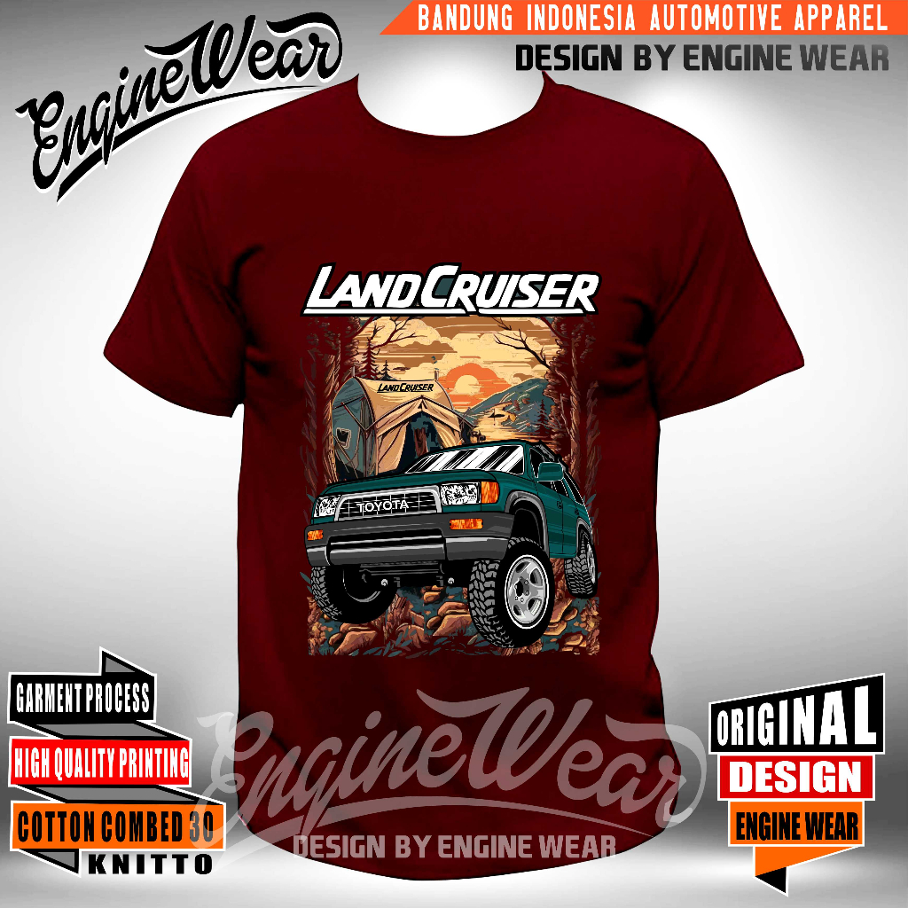 เสื้อยืด-พิมพ์ลายรถยนต์-jeep-land-cruiser-vx80-offroad-4wd-4x4-lc-vx80