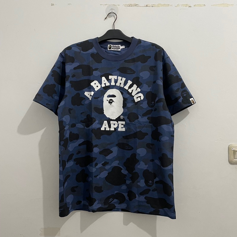 เสื้อยืด พิมพ์ลาย Bape Blue Camo ตัวที่สอง Shopee Thailand