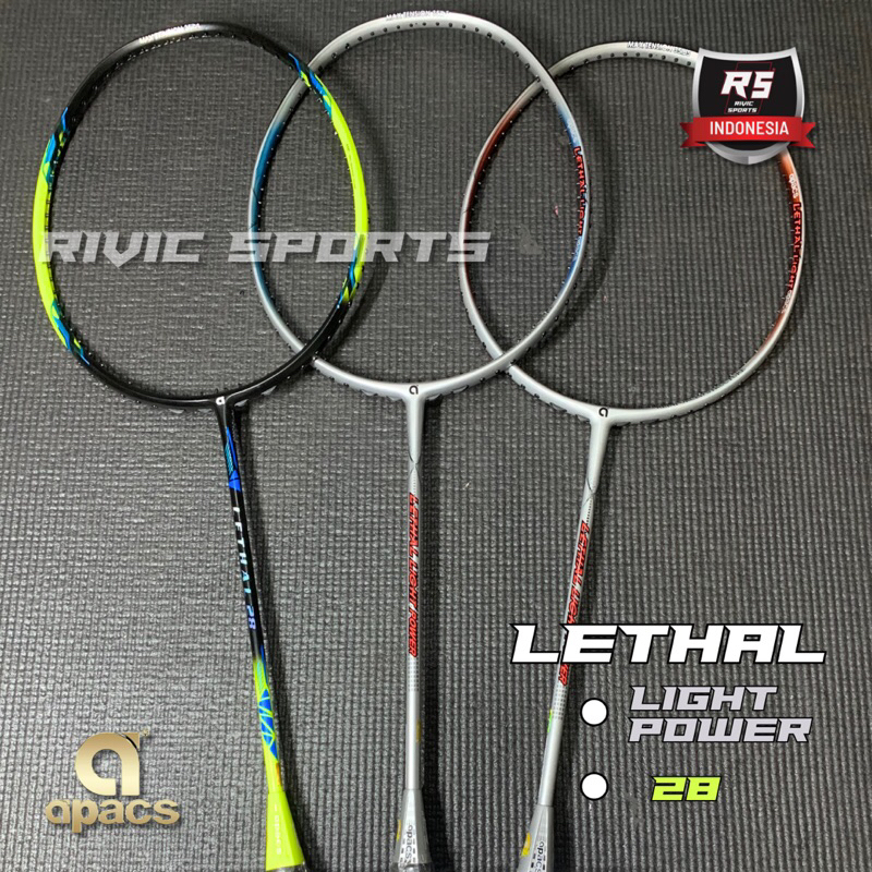 Apacs LETHAL 28 Racket/LETHAL LIGHT POWER 35LBS ไม้แบดมินตันของแท้ 100% ...
