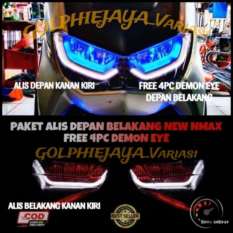 พร้อมส่ง NMAX ใหม่ ที่เขียนคิ้วไฟหน้า และหลัง LED DRL NMAX 2020 2021 ...