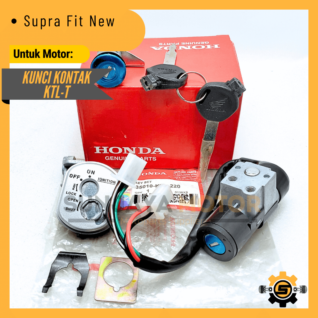 Ktl Keyset กุญแจจุดระเบิด Original Honda Supra Fit New Motorcycle Key 1 ...