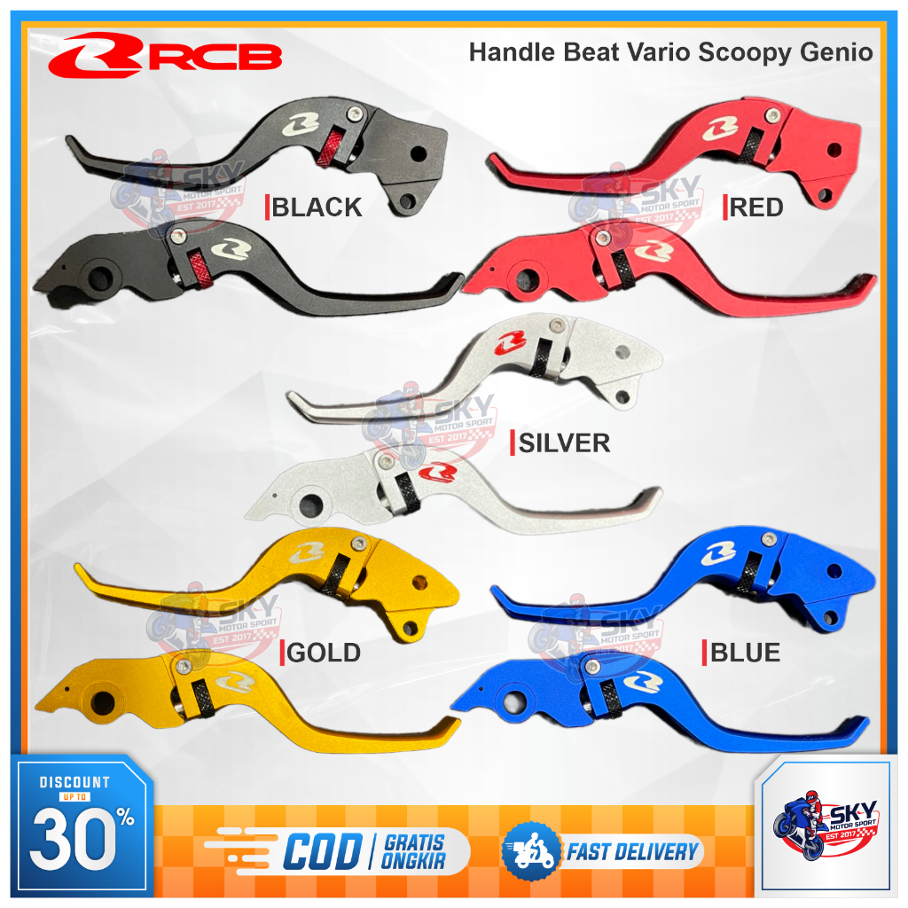 RCB E+ ที่จับเบรกโลหะผสม Beat Street Deluxe Scoopy Genio Stylo 160 CBS ...