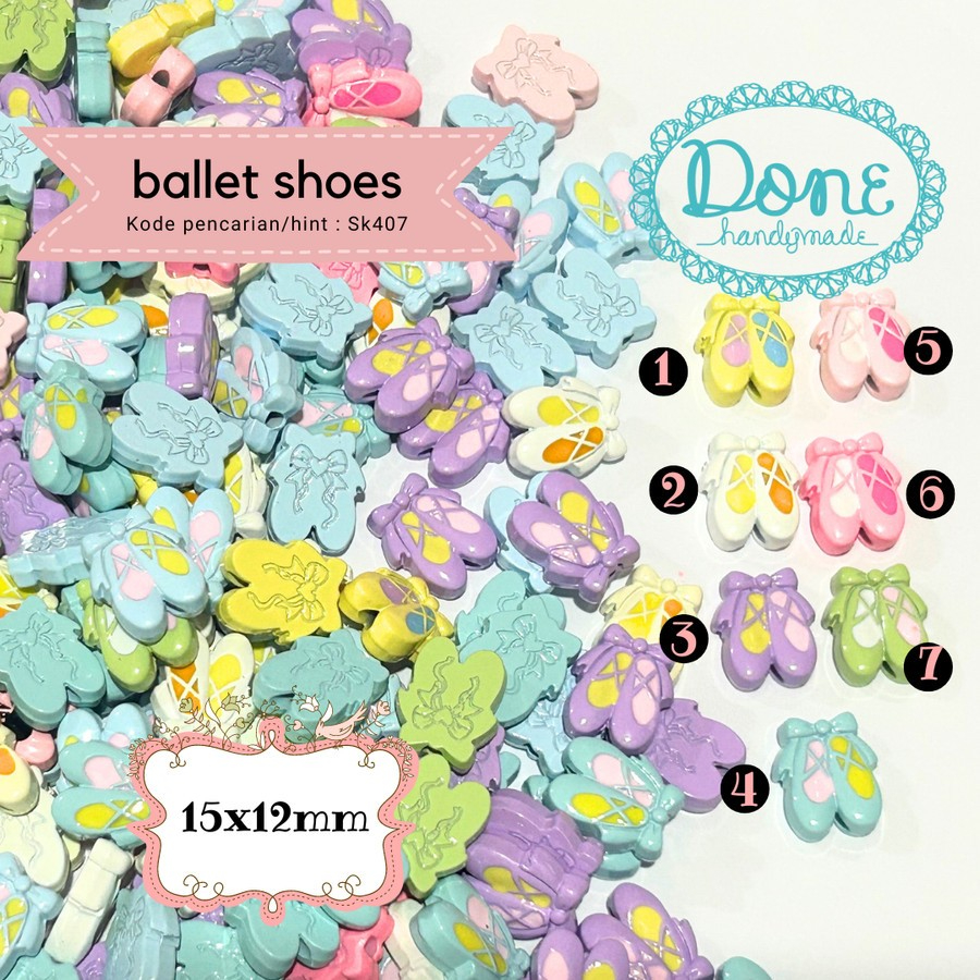 Done handymade ลูกปัดเคลือบลูกปัดรองเท้าบัลเล่ต์รองเท้าบัลเล่ต์ diy ...
