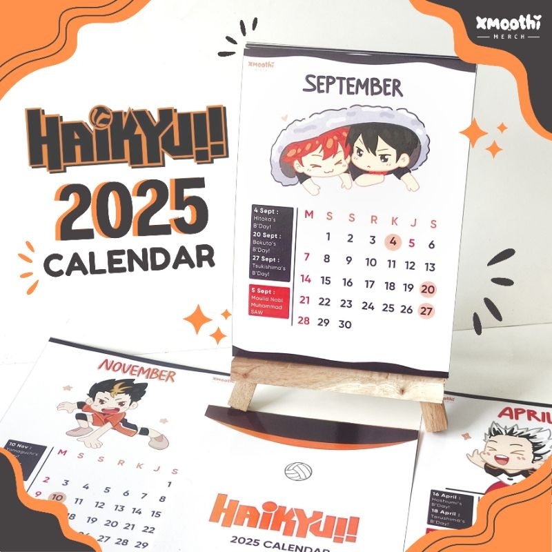 2025 HAIKYUU CALENDAR 2025 ANIME HAIKYUU CALENDAR MINI DESK