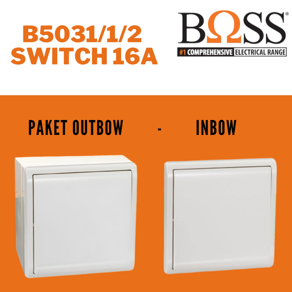 Boss Switch B5031/1/2 Switch 16A - รุ่น Pieno | Shopee Thailand