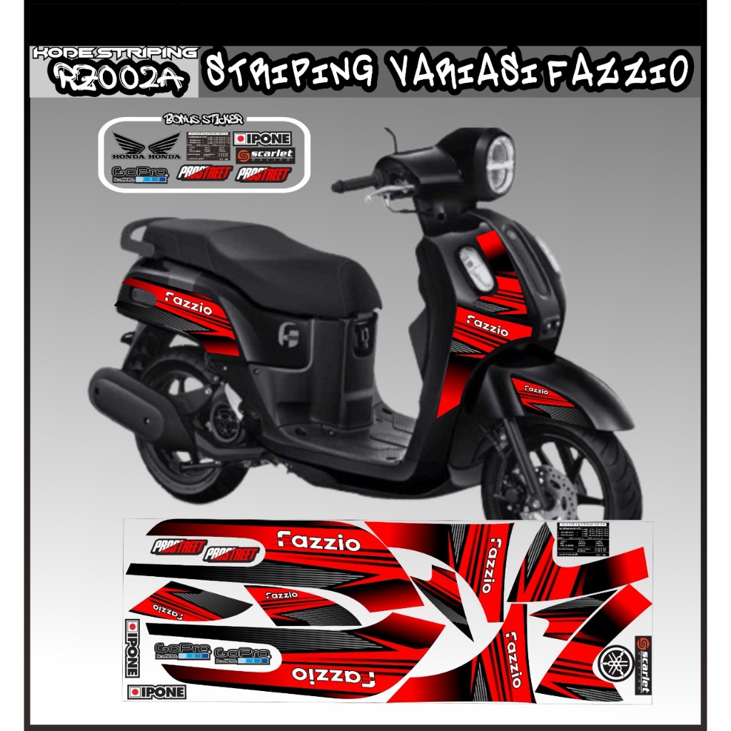 Yamaha fazzio striping Motorcycle Sticker yamaha fazzio hybrid ...