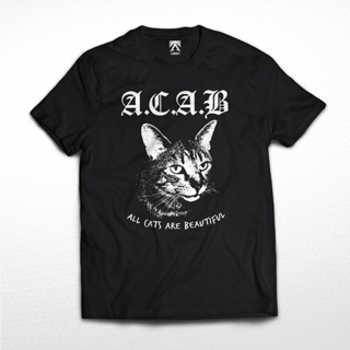 Kaos ACAB เสื้อยืดแฟชั่น ลายการ์ตูนแมว สวยงาม สําหรับทุกเพศทุกวัย